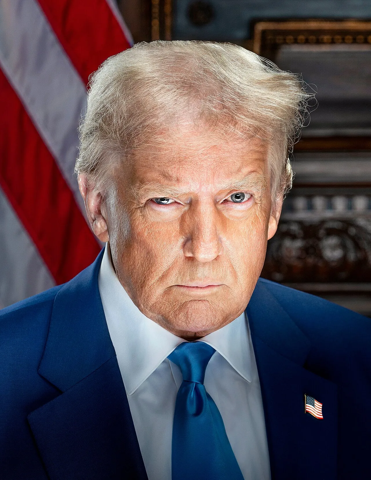 Officieel inauguratieportret van de Amerikaanse president Donald Trump uit 2025.