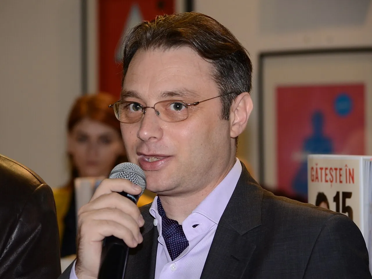 Luca Niculescu op de Gaudeamus-boekenbeurs in 2013